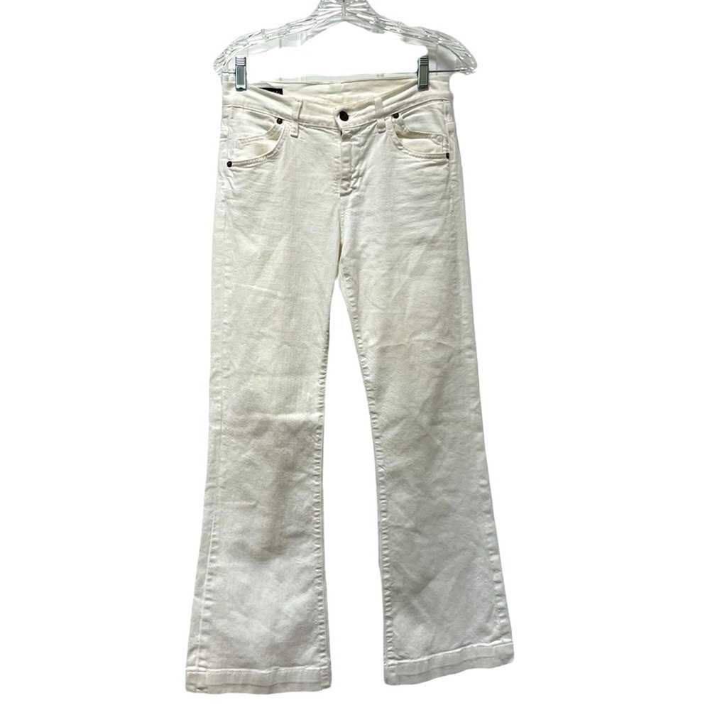 Vintage Citizens of Humanity High Rise Wide Leg White Jeans 270-133 Size 26